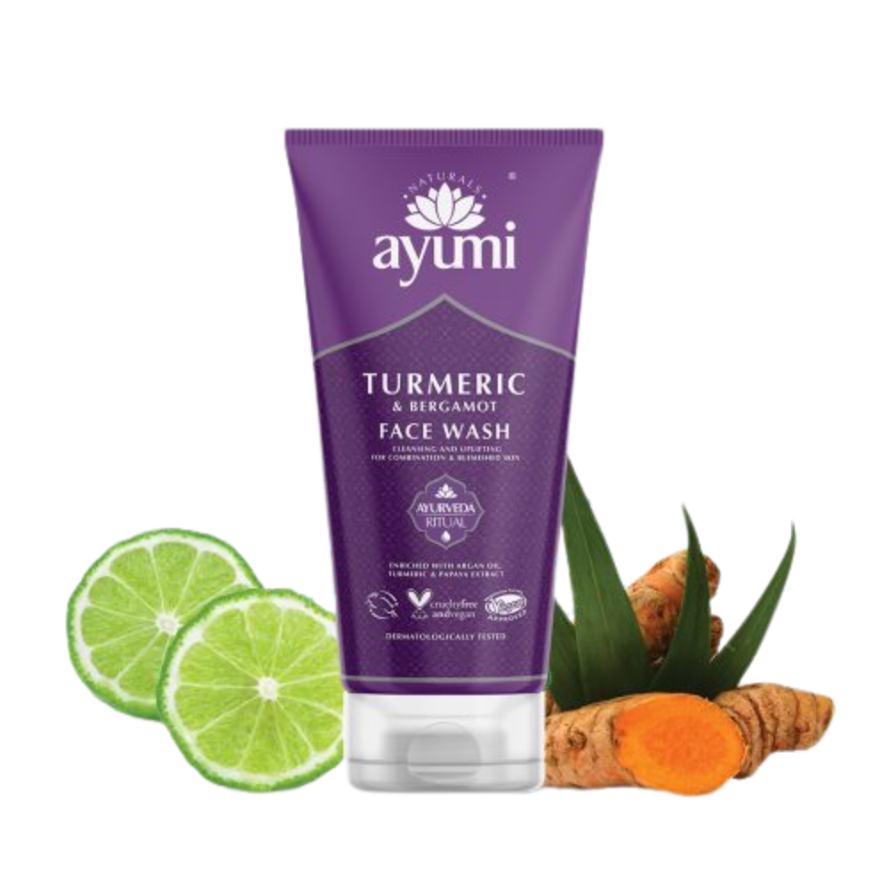 Ayumi Gesichtswaschgel, Kurkuma & Bergamotte 150 ml